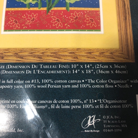 JCA Needle Treasures Needlepoint Kit Sunflowers - Picture 3 of 3